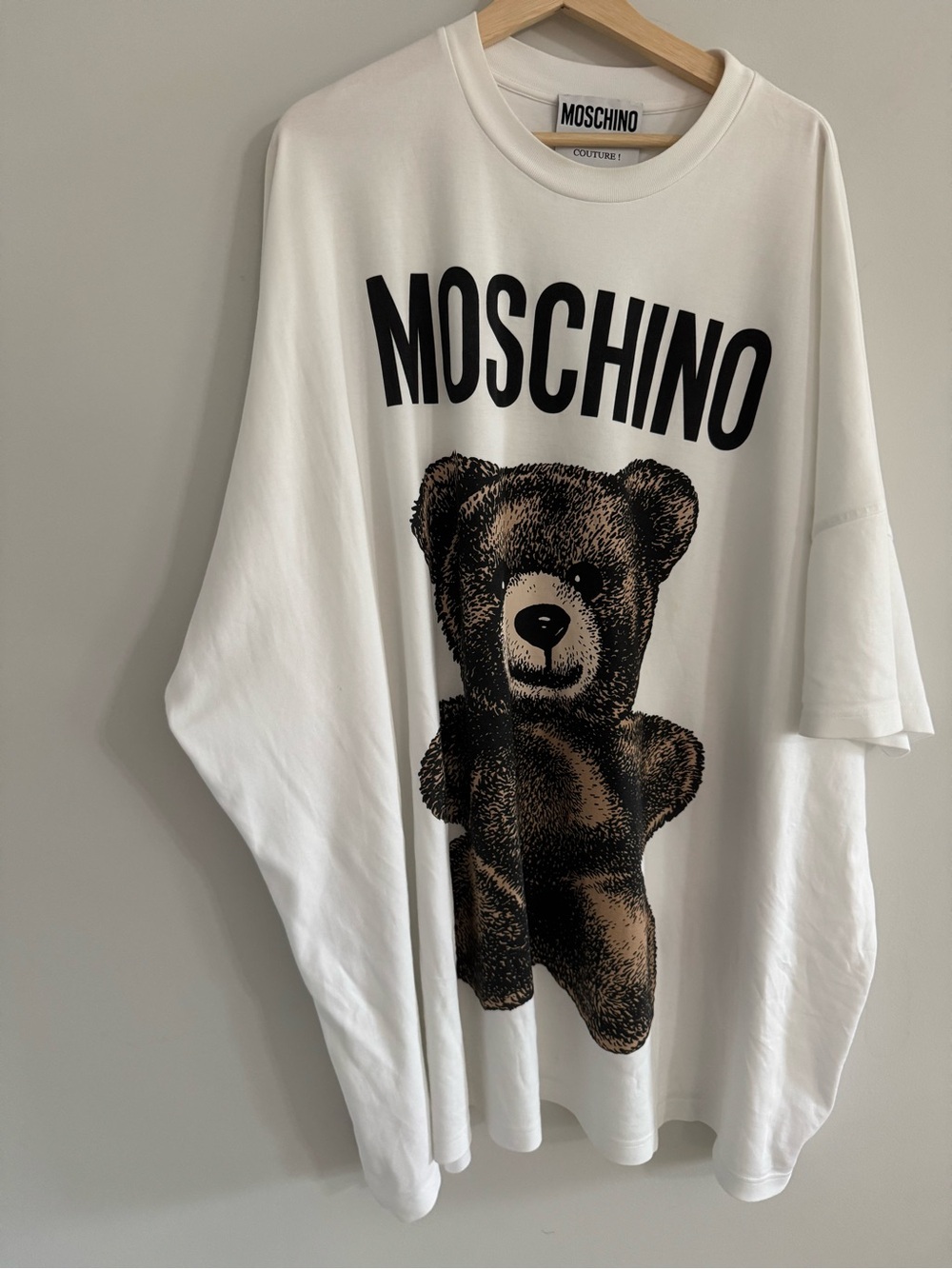 Moschino Teddy Bear Oversized T-Shirt Dress White XXXL - Picture 11 of 15